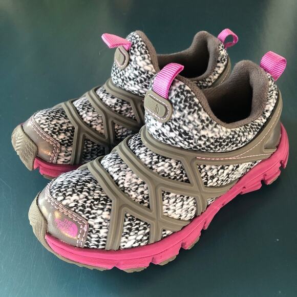 The North Face Litewave Slip-Ons Sneakers Girls’ Gray Pink Size 12 - Picture 3 of 7